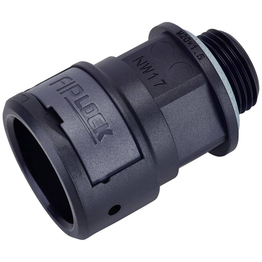 Fränkische Rohrwerke 4890305200 ASPA-10M12PB Slangskruvlåsning Svart M12 x 1.5 10 mm Rak 10 st