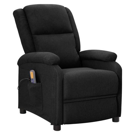 vidaXL Öronlappsfåtölj recliner svart tyg