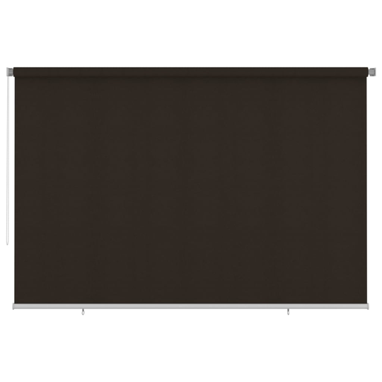 vidaXL Rullgardin utomhus 350x230 cm brun HDPE