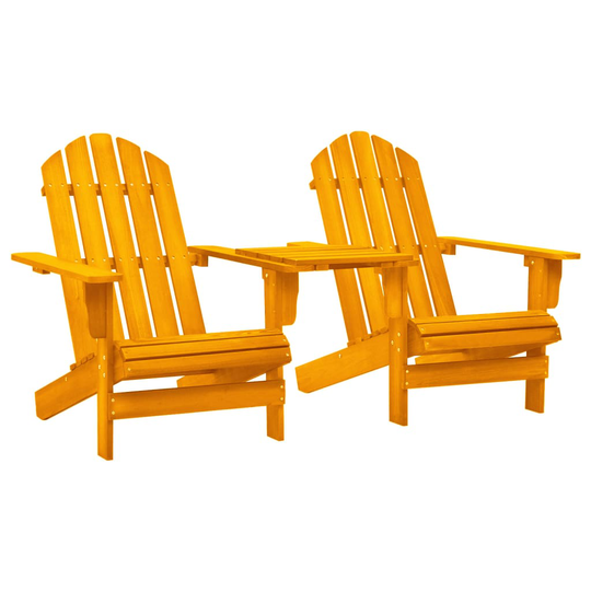 vidaXL Adirondackstol massivt granträ orange