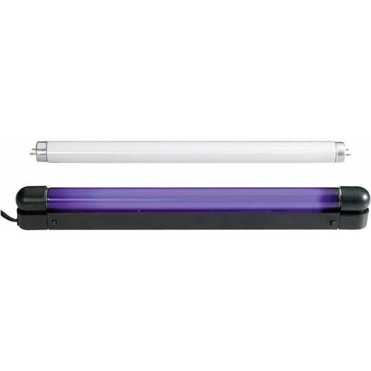 UV-rör Set 60cm Slim UV & weiß 18 W Svart