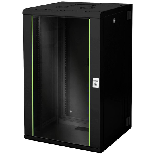 Digitus DN-19 20-U-3-SW 19 väggskåp (B x H x D) 600 x 998 x 600 mm 20 U Svart, Svart (RAL 9005)