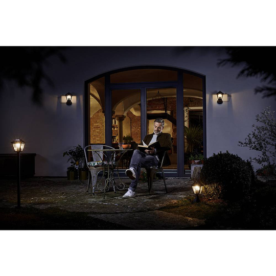 LEDVANCE ENDURA® CLASSIC TRADITIONAL ALU L 4058075206229 Utomhusväggbelysning E27 Svart, Guld