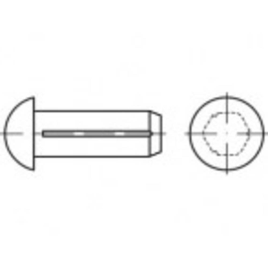 TOOLCRAFT TO-5439099 Räfflad spik, runt huvud 3 mm Stål 500 st