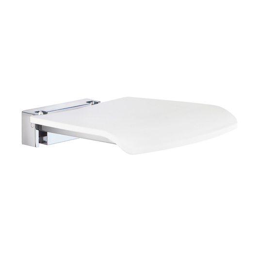 Duschsits Smedbo Living FK404 Krom med Vit Sits