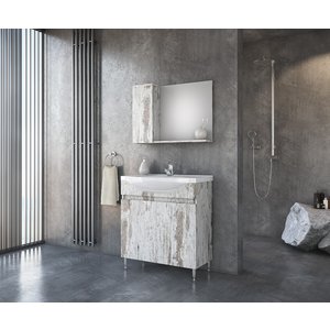 Möbelpaket Trend 85 - Wood Rust-färgat med spegelskåp