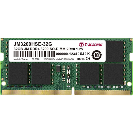 Transcend JM3200HSE-32G Internminne Laptop Modul JetRam 32 GB 1 x 32 GB DDR4 3200 MHz
