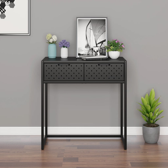 vidaXL Konsolbord antracit 72x35x75 cm stål