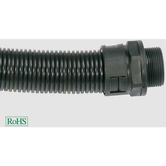 Helukabel 920419 HSSV M Slangskruvlåsning Svart M40 Rak 1 st