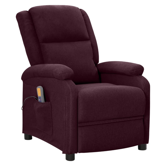 vidaXL Öronlappsfåtölj recliner lila tyg