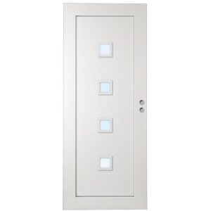 Skjutdörr Nyby - Massiv - 1-spegel - Kvadrat fyra glas