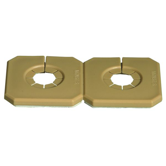Purus Duo-Täck Täckbricka för dubbla rör, delbar, brun För rör dy. 10-18 mm