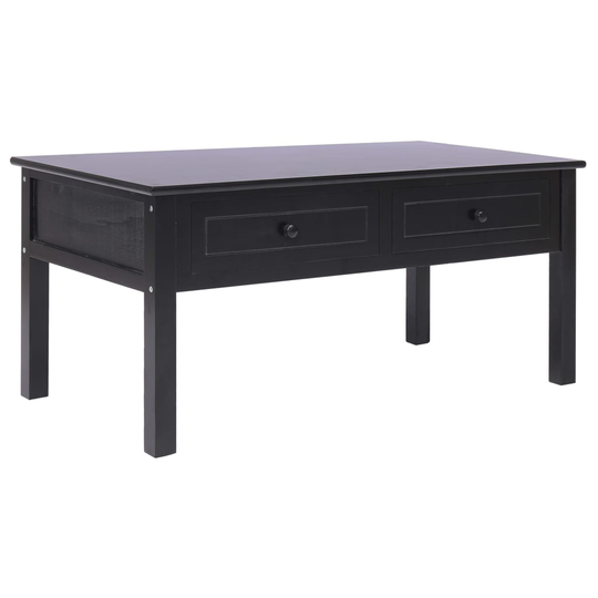 vidaXL Soffbord svart 100x50x45 cm trä