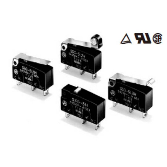 Omron Mikro-switch SSG-01L1T 30 V/DC 0.1 A 1x På/(På) 1 st Bag