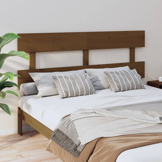 vidaXL Sänggavel honungsbrun 164x3x81 cm massiv furu