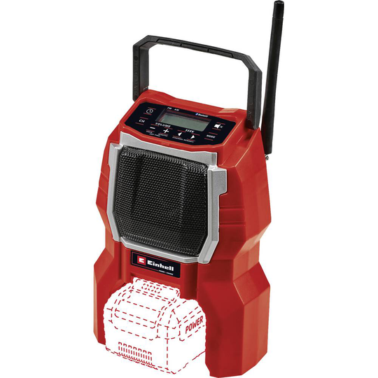 Einhell TC-RA 18 Li BT - Solo Byggarbetsradio FM Bluetooth Röd