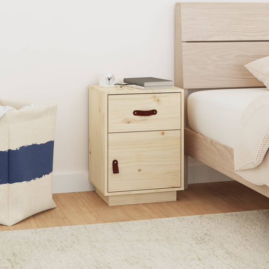 vidaXL Sängbord 40x34x55 cm massiv furu