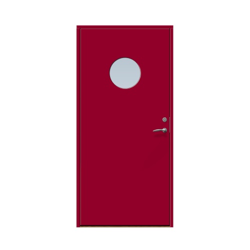 Enkeldörr till villa Solbacka 9 x 21, Vänsterhängd, Hallonröd