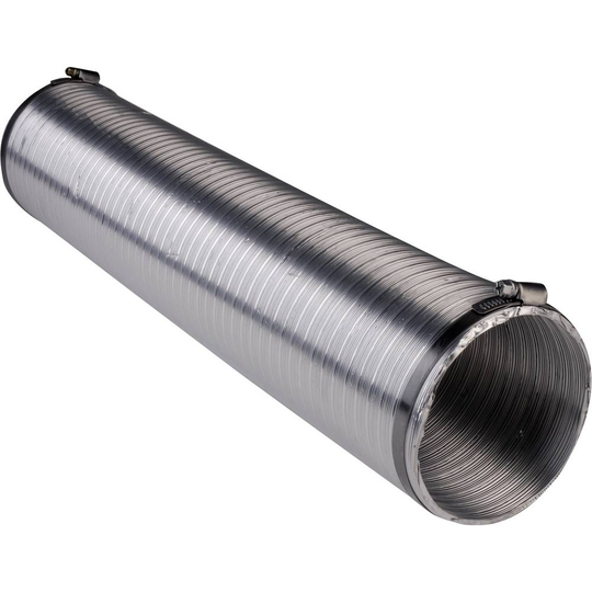Flexibelt luftningsrör Aluminium (Ø x L) 12.5 cm x 2.5 m Wallair N51824 Silver