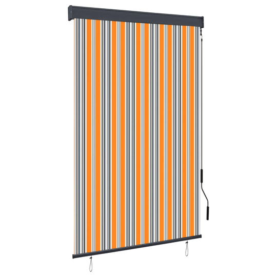 vidaXL Rullgardin utomhus 120x250 cm gul och blå