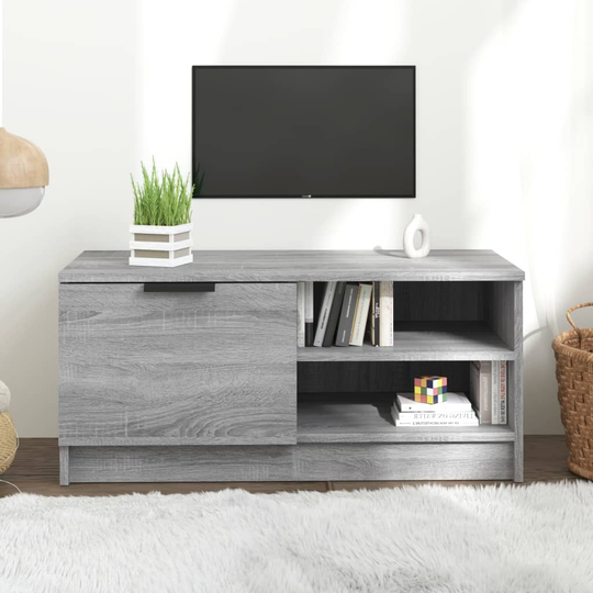 vidaXL TV-bänk grå sonoma 80x35x36,5 cm konstruerat trä