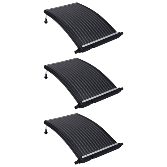 vidaXL Välvda solpaneler för pool 3 st 110x65 cm