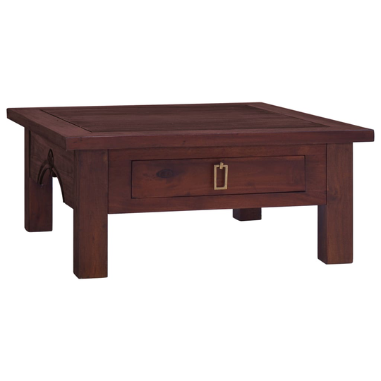 vidaXL Soffbord klassisk brun 68x68x30 cm massiv mahogny