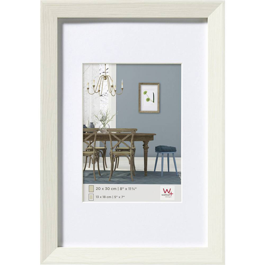 walther+ design Växelram akryl EF030W Pappersformat: 20 x 30 cm Vit