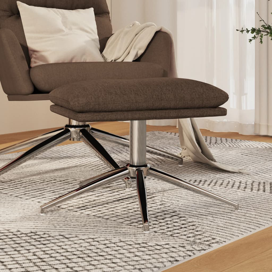 vidaXL Fotpall brun 60x60x39 cm tyg