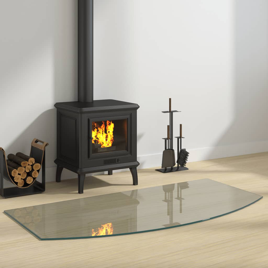 vidaXL Glasskiva för öppen spis 120x60 cm