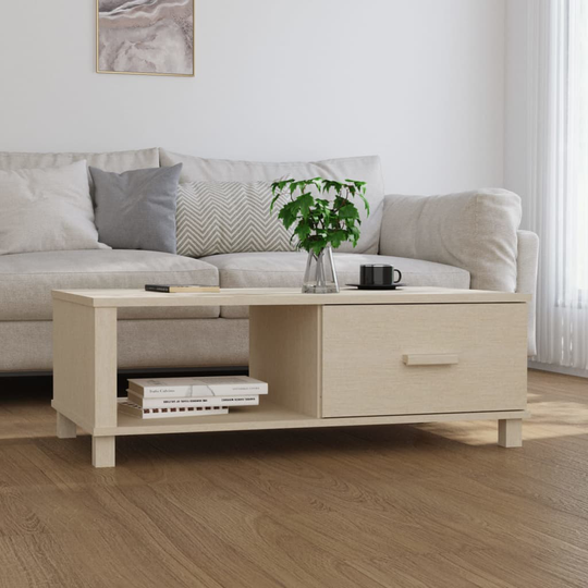 vidaXL Soffbord honungsbrun 100x55x35 cm massiv furu