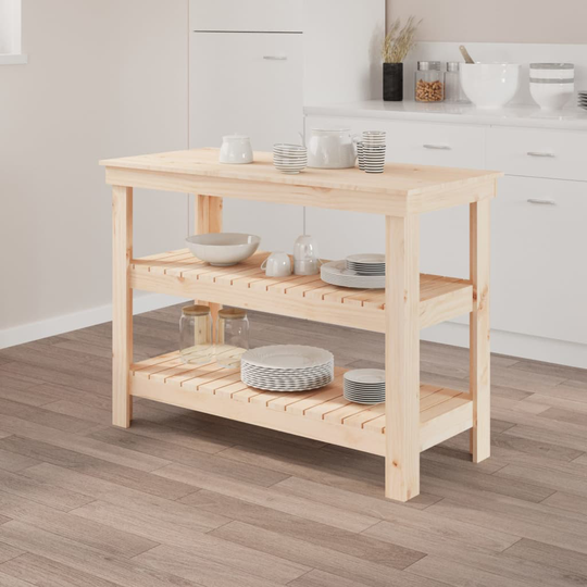 vidaXL Skobänk 110,5x50x80 cm massiv furu