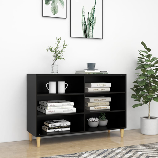 vidaXL Skänk svart 103,5x35x70 cm spånskiva