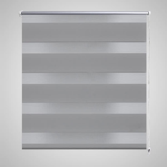 Rullgardin randig grå 80 x 175 cm transparent
