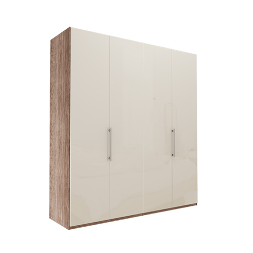 Garderob Atlanta - Mörk rustik ek 200 cm, 216 cm, Utan kornisch / ram