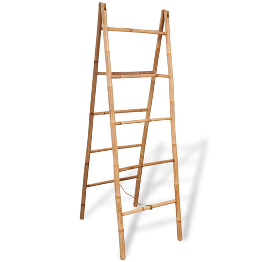 vidaXL Dubbel handduksstege med 5 pinnar bambu 50x160 cm