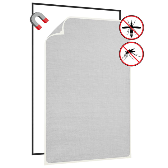 vidaXL Magnetiskt insektsnät för fönster vit 80x120 cm glasfiber