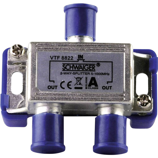 Schwaiger VTF8822 Kabel-TV-fördelare 2-polig 5 - 1000 MHz