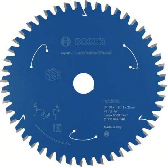 Bosch Accessories Bosch 2608644548 Cirkelsågblad 160 x 20 mm Antal tänder (per tum): 48 1 st
