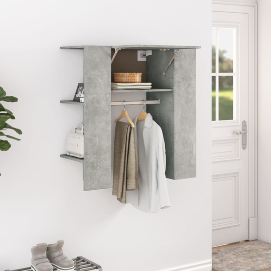 vidaXL Hallskåp betonggrå 97,5x37x99 cm konstruerat trä