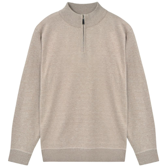 vidaXL Tröja med dragkedja 5 st herr beige XL