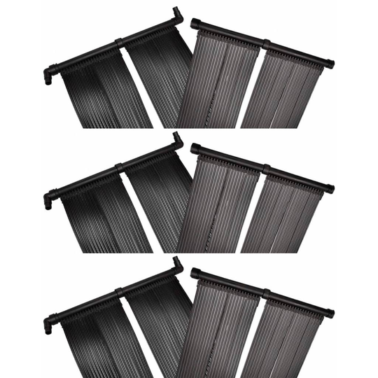 vidaXL Solfångare till pool 6 st 80x620 cm