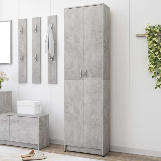 vidaXL Hallgarderob betonggrå 55x25x189 cm spånskiva