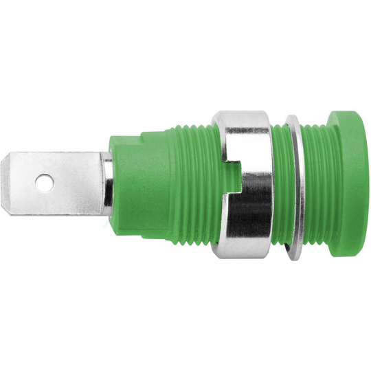 Schützinger SEB 6452 Ni / GN Säkerhets Labhylsa Hona inbyggd vertikal Stift-Ø: 4 mm Grön 1 st