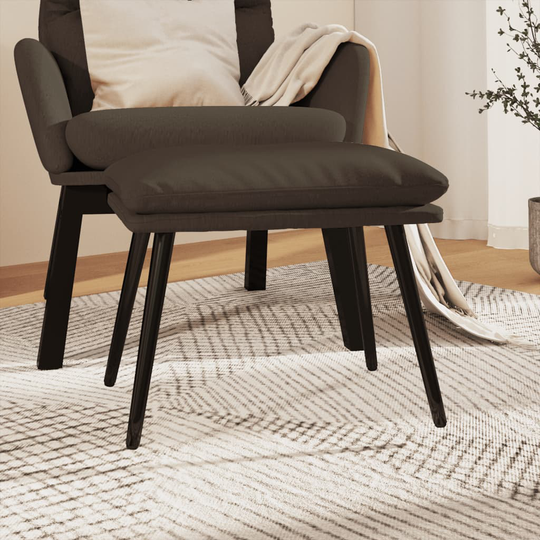 vidaXL Fotpall mörkgrå 45x30x39 cm mikrofibertyg