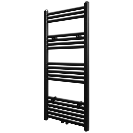 Handdukstork centralvärme element rak svart 500 x 1160 mm