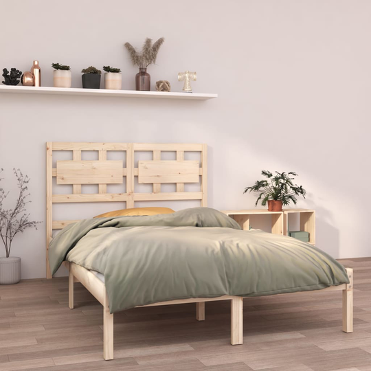 vidaXL Sängram massivt trä 135x190 cm