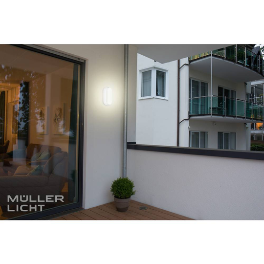 StarLicht Bulkhead LED-våtrumsbelysning med rörelsedetektor LED LED fast installerad 8 W N/A Vit
