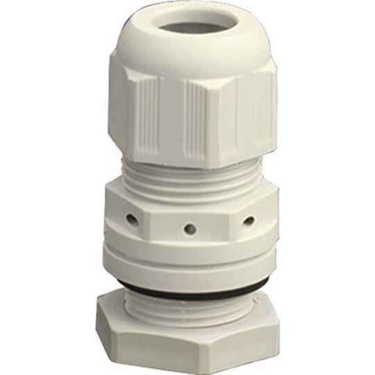 Hensel 36001004 KBM 25 Ventilationsplugg med låsmutter, med dragavlastning, stötsäker Plast Ljusgrå 1 st