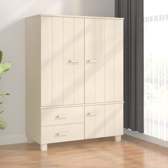 vidaXL Garderob honungsbrun 99x45x137 cm massiv furu